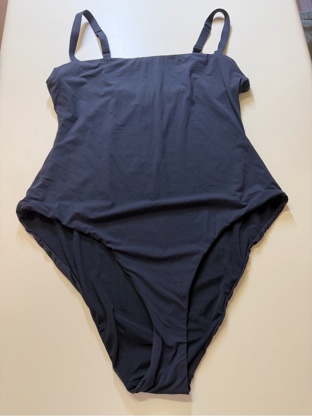Women’s Black One-Piece Bodysuit with Adjustable Straps